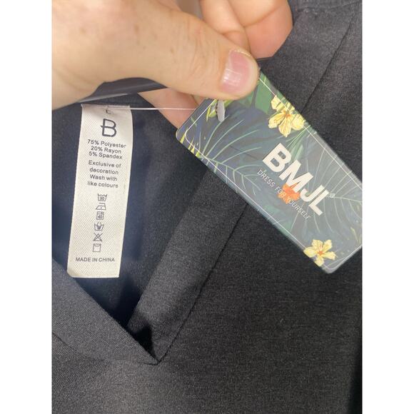 Womens black v neck long sleeve casual shirt size Large - Picture 5 of 5